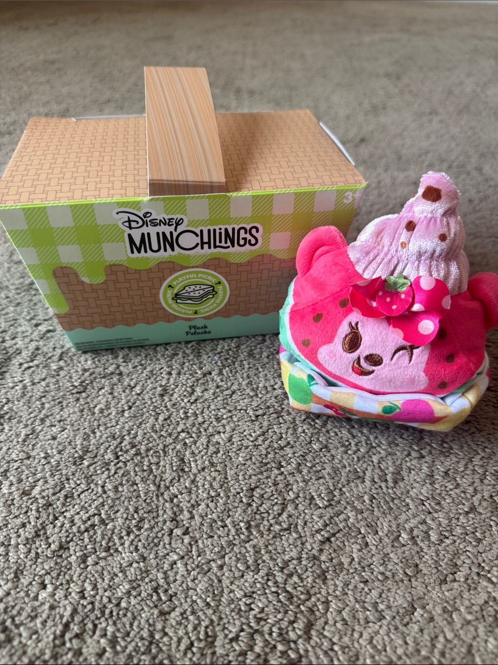 Disney Pink and Green Strawberry Watermelon Munchlings Plush Duo